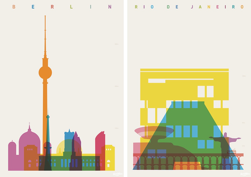 Illustration for article titled These Gorgeous Screenprints Showcase a City's Most Famous Structures